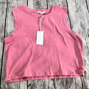 NWT Z Supply Pink Sleeveless Crop Top Size Large